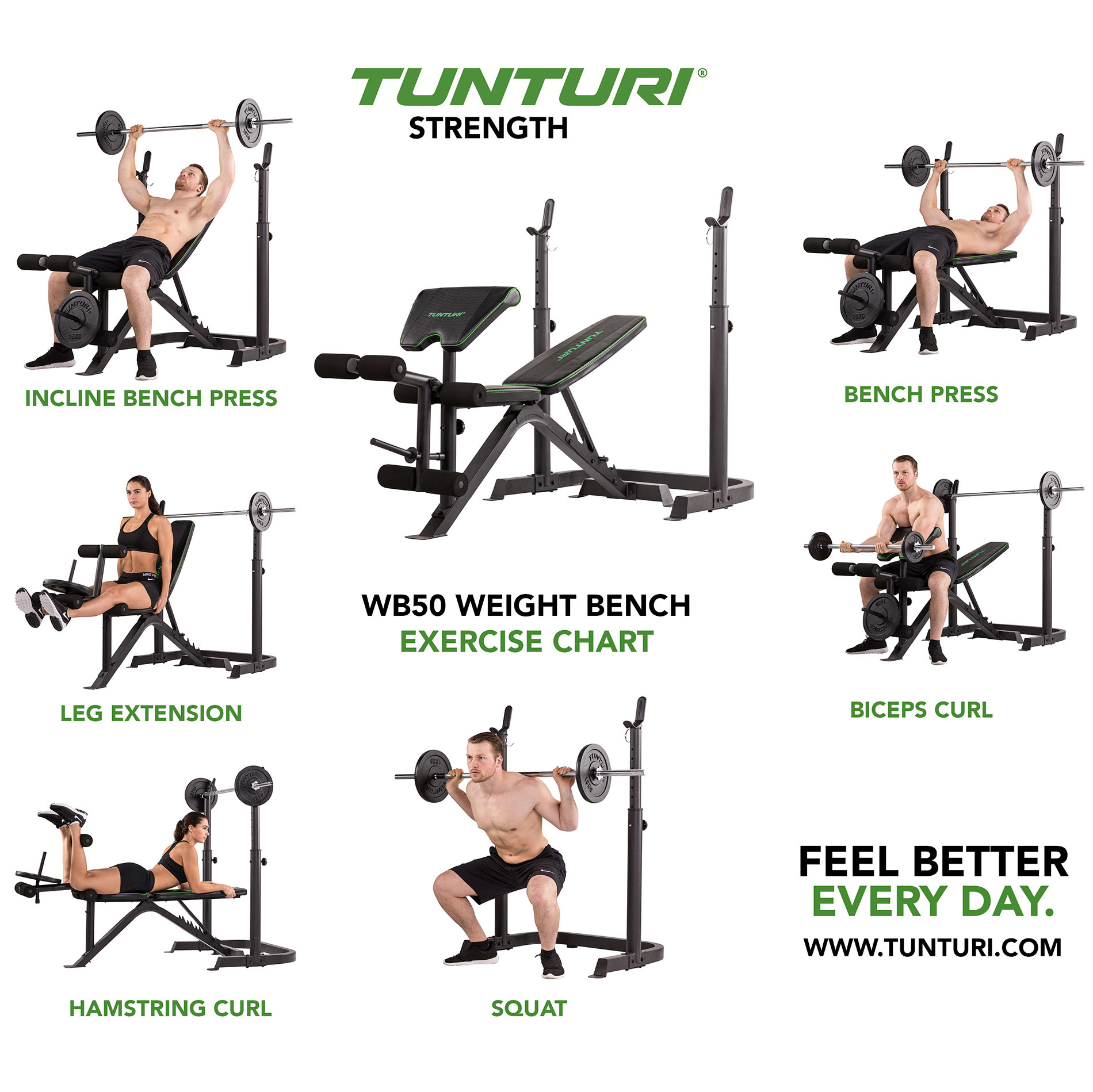Trainingsbank - Tunturi WB50 - Incline | Fitnessking