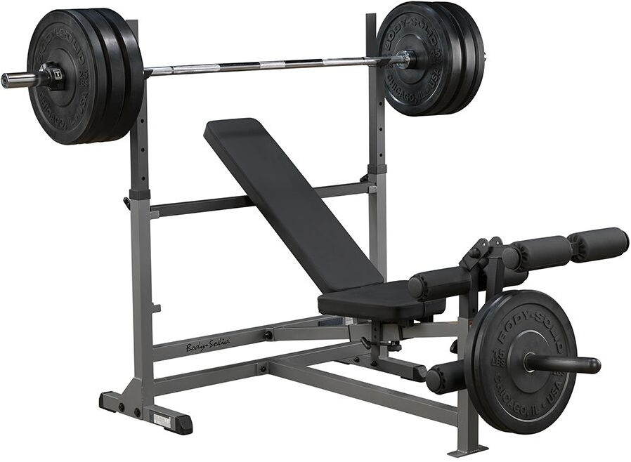 Bron bezoeker solo Trainingsbank - Body-Solid GDIB 46L Combo Olympic - Flat Incline Decline  Bench | Fitnessking
